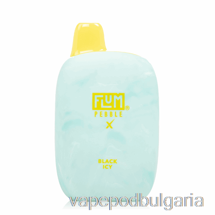 Vape 10000 Дръпки Flum Pebble X 6000 Disposable Black Icy